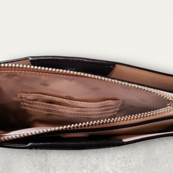 Kate Spade Eva Purse Black Leather WKRU6010 Crossbody Bag - Picture 9 of 16